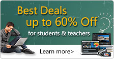 Best Deals up to 60% Off for students & teachers