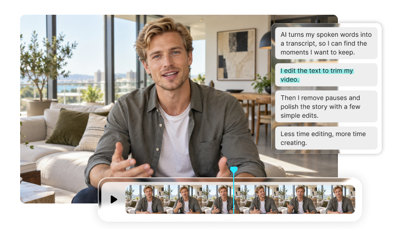 AI Text-Based Editing: Edit Video by Transcript