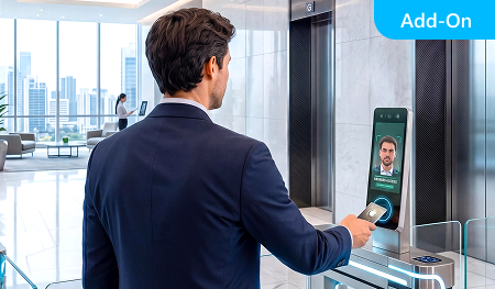 Watch up to 9 cameras live with a real-time face-event panel. Add-On